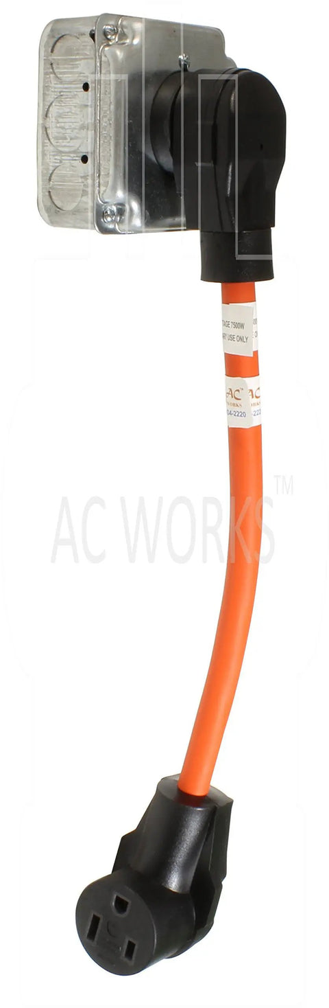 1.5 Ft Welder Adapter Cord 10/3 STW 3-Prong 10-30P Dryer Plug To 6-50R Welder Outlet WD1030650-018 orange power cord