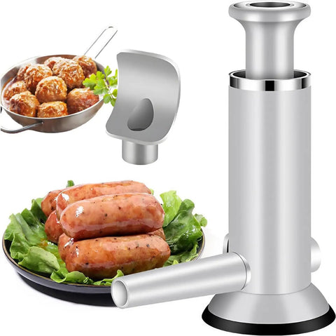 2 In 1 Vertical Sausage Stuffer And Meatball Maker Kit For Home Use Manual Sausage Making Machine With Dual Tubes And Food Grade ABS