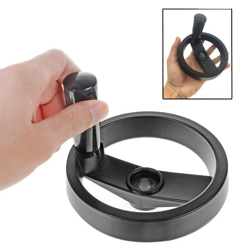 Foldable Hand Wheel With Folding Revolving Handle For Milling Machine featuring aluminum alloy construction and spoke style design