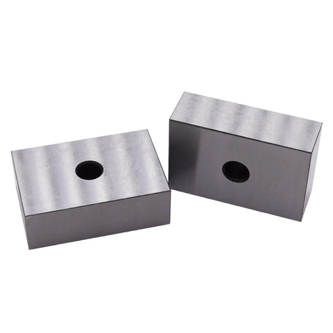 1 2 3 Machinist Setup Blocks, Matched Pair With Half Hole, Precision Ground Tool Steel, Pro Grade High Accuracy Square Blocks For Alignment And Machining, 0.0002 Inch Per Side Tolerance, Heavy Duty.