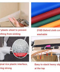 Roomy Portable Canvas Wardrobe Closet Storage Organizer Built Tough With Heavy Duty 25mm Steel Pipes And Door Hook. PP plastic sheet prevents clothing from sinking.