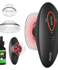 3-In-1 Body Sculpting Machine With Red Light Vacuum Suction And Microcurrent for at-home use, black with glide oil