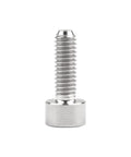 Front view of a silver Titanium Cap Allen Socket Head Bolt M4x12mm DIN 912, Grade 5, with 7mm head diameter and 4mm thread