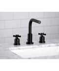 8 Inch Widespread Bathroom Faucet With Dope Matte Black Finish And Pop Up Drain Built To Last Solid Brass Construction Deck Mount Three Hole Setup 1.2 Gpm Flow Includes Matching Drain