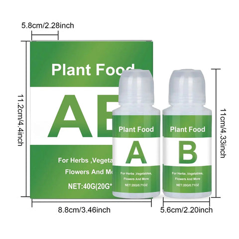 Pro Grade Hydroponic Nutrients A And B For Indoor Plants Fertilizer And Plant Food For Hydroponics Solutions Boosts Fast Growth box and bottles