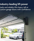 Ultra Quiet Wall Mount Garage Door Opener With Battery Backup And MyQ Smart WiFi Control LED Lighting Space Saving Design