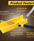 4 In 1 Miter Box And Saw Set With A 12 Inch Box And 3 Interchangeable Blades Japanese Pull Saw for wood, drywall, and metal cutting