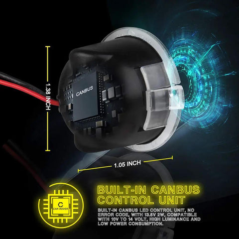 Full LED Side Mirror Puddle Light Assembly With 6000K Xenon White Replacement For Ford F150 Expedition Explorer Edge Flex Fusion Taurus X Pack Of 2 Easy Plug And Play Installation No Drilling Or Wiring Required, CANBUS control unit details