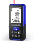 Pro Grade Laser Distance Meter 328ft with Dual Bubble Levels for Easy Indoor Outdoor Measuring, Perfect for Area, Volume and Pythagoras Calculations, Long Range Tool with Battery Included. front view