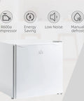 Hella Cool 1.1 Cubic Foot Compact Upright Freezer With Slick Removable Baskets Reversible Door And Smooth Temperature Adjustment For Dorm Apartment Or Office Storage In Clean White with R600a compressor