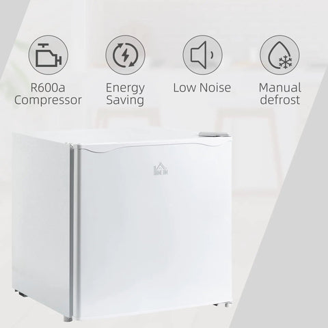 Hella Cool 1.1 Cubic Foot Compact Upright Freezer With Slick Removable Baskets Reversible Door And Smooth Temperature Adjustment For Dorm Apartment Or Office Storage In Clean White with R600a compressor