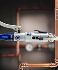 Workhorse Copper Pipe Crimping Tool For Narrow Spaces One Half Inch To One And A Quarter Inch Jaws Hydraulic Press Crimpers Portable Pliers Rotatable Head Up To Three Hundred Fifty Degrees Aluminum Alloy Body Built For Tight Spaces on copper pipe