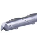 SpeTool 1/4 in two-flute carbide end mill, TiAlN coated, 3 in length, up-cut CNC bit, close-up view