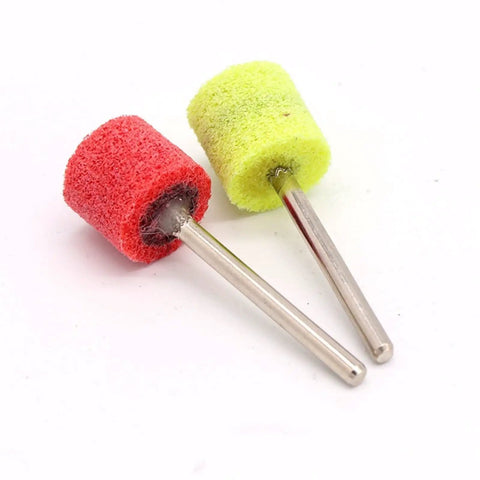 Premium Nylon Fiber Polishing Wheels With 1/8 Inch Shank For High Grit Buffing And Fine Finishing On Metal Or Wood Up To 1000 Grade Grit, red and yellow pads