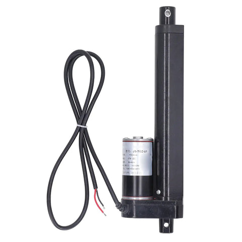 Silent 1000N 12V DC Linear Actuator IP65 Waterproof For Sofa And More Heavy Duty Electric Lifter For Medical Beds Lifting Systems Exhibitions Camera Racks No Fuss Install, black actuator with wires