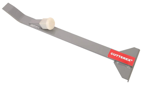 Heavy Duty 22 Inch Pull Bar and Pry Bar for Laminate Flooring Installation, steel with nylon cap, beveled end, angled block