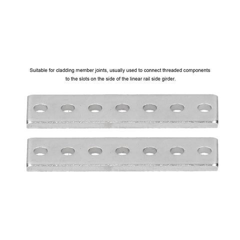 Two 20Pcs Beefy Galvanized Steel Flat Bracket Mending Plate For Heavy Duty DIY Frames Straight Brace For Linear Rail Side Girders Beams