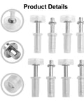 Closet And Folding Door Hardware Kit With Top Pivot And Guide Wheel, Tough As Nails Bifold Door Repair Set components