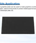 Graphite Block 50x40x2mm High Purity Graphite Electrode Plate for Melting Casting and Electrolysis, black rectangle, pack of five.