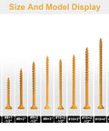 Tan Epoxy Coated Deck Screws Two And A Half Inch For Timber And Fencing Size Ten Wood Screws 100 Pack Built For Outdoors