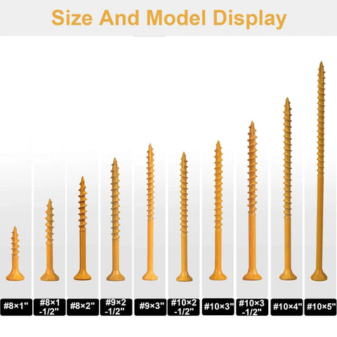 Tan Epoxy Coated Deck Screws Two And A Half Inch For Timber And Fencing Size Ten Wood Screws 100 Pack Built For Outdoors