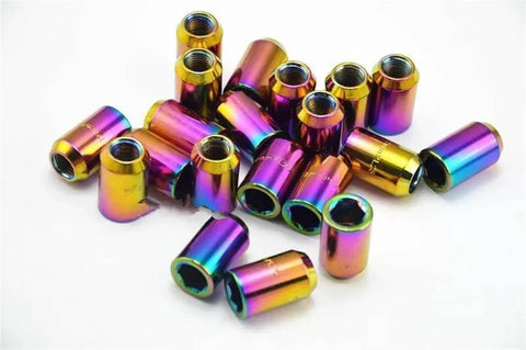 Heavy Duty Hub Lock Bolt Screw Nut M12x1.25 Wheel Lug Nuts Kit Alloy Iridium 20 Pcs For Rock Hard Driving And Smooth Rides, assorted