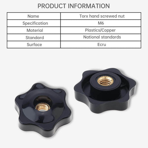 Must Have Ten Pack Six Star Knobs With One Quarter Inch Twenty Female Threads Hex Head Through Knobs For Clamping Jigs And T Track Bolts