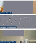 Gray Silicone Rubber Sheet 12 Inch Wide One Eighth Inch Thick 12 Inch Long High Temperature Resistant Mat showing waterproof and heat resistance