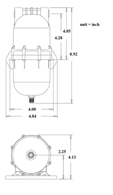 Pulsation Dampener and Accumulator Pressure Tank for Demand Delivery Pumps and Misting Aeroponics Boosters, Slashes Water Hammer, Keeps Pressure Steady, NSF Listed Food Grade Materials, 3/8 JG Quick Connect