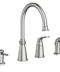 Top Shelf High Arc Kitchen Faucet With Spot Resist Stainless Finish And Smooth One Handle Design To Make Kitchen Chores An Absolute Breeze On Your Counter, featuring high arc design and side sprayer.