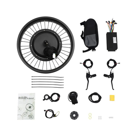 1000W Front Wheel Ebike Motor Kit For 48V Fat Tire Electric Bicycle With PAS And LCD Display, Beast Power Brushless Hub, Easy Install For Snow Trails