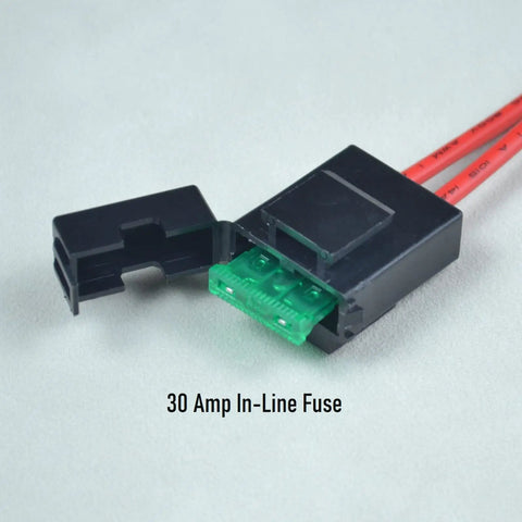 30 Amp inline fuse in 4 Pin 2 Wire Battery Wiring Harness For Dirt Quad Dune Buggy And Ground Force Models Fits MX350 MX400 PR200 Pocket Mod
