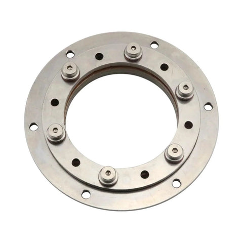 360-degree bidirectional rotating hinge flange, 304 stainless steel, six mounting bolts