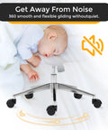 2 Inch Office Chair Caster Wheels For Smooth As Butter Rolling Experience Universal Fit Heavy Duty Gaming And Office Desk Setup Silent Glide Replacement set under a sleeping baby.