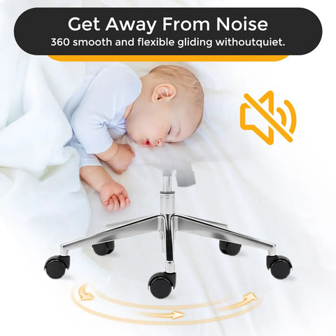 2 Inch Office Chair Caster Wheels For Smooth As Butter Rolling Experience Universal Fit Heavy Duty Gaming And Office Desk Setup Silent Glide Replacement set under a sleeping baby.
