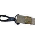 Heavy Duty 60 Inch Khaki Canvas Sling For Bren LMG With Dual Hook Quick Attach Two Snap Hooks Mil Spec Reenactment Gear Detail