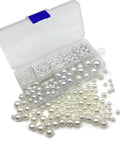Hella Versatile Gold Imitation Pearl Spacer Beads Kit 10 Boxes 3Mm To 14Mm Abs Beads For Diy Jewelry Making Bracelets Necklaces Earrings smooth beads in organizer box.