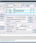 Software interface for E Series UR-E901 Long Range Pro Grade UHF RFID Reader with data entries and configuration options displayed.
