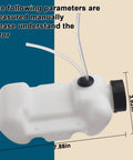 Side view of Fuel Tank Assembly 308675054 Replacement for Toro Ryobi Homelite 310833001 String Trimmer showing dimensions.