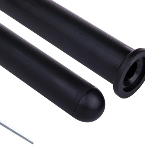 Close-up of Barbell Sleeve Adapters For Weightlifting Easy Install Grip Wrench Kit 50mm Diameter Weight Plate Adapter black finish