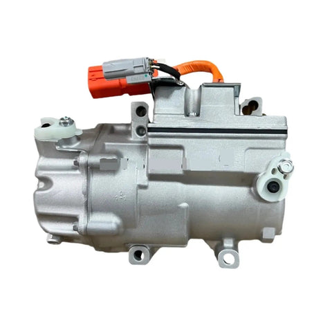 Top Tier Electric Air Conditioning Compressor Delivers Snappy Cooling With Silky Smooth Operation For Tesla Model S 2014-2016, showing silver metal housing and electrical connector.