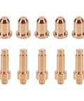 5 Piece Electrode And 5 Piece Nozzle Tip Set For Hobart Airforce 27i 40i Plasma Cutter XT30R XT40R Torch Replacement