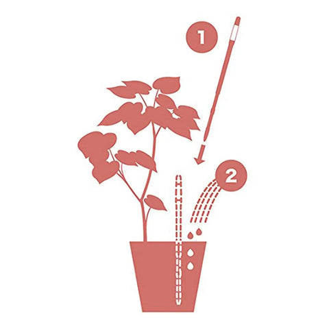 Sustee Aquameter Must Have Leave In Soil Moisture Meter Bundle Of Twelve Refillable Units For Indoor Potted Plants With Continuous Readings Perfect For Small Pots Two Inch Two And A Half Inch And Three Inch. diagram in small potted plant