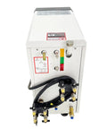 Industrial Oil Temperature Control Unit 12KW 220V 3-Phase With 56 Liters Per Minute Pump Flow, Fast Heating 68-356 F, 20-180 C For Injection Molding, Reactors, Die Casting, And Plastic Processing, Stainless Steel Heating Barrel with front hose ports