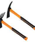 2 Pack Garden Hoes With No Slip Ergonomic Handles Carbon Steel Outdoor Tools Durable 2 Piece Set For Yard Work Weeding And Tilling