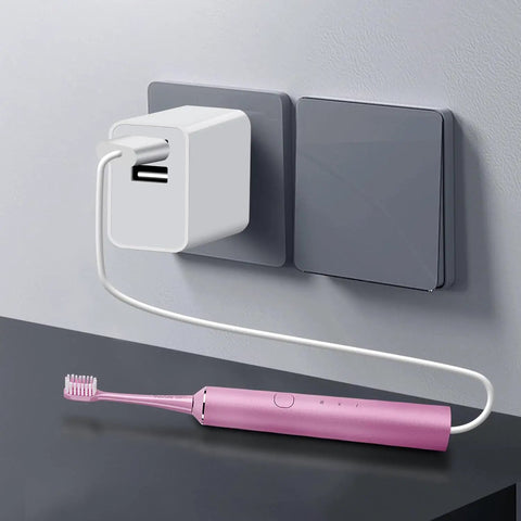 All In One USB Charger For Electric Toothbrushes And Water Flossers, 5V 2.5A Wall Adapter Type A plugged into wall socket