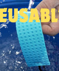 Big Time Absorbent Sweat Bands For Head That Keep You Chill And Dry Through Heavy Training Sessions Blue Cellulose Straps in hand