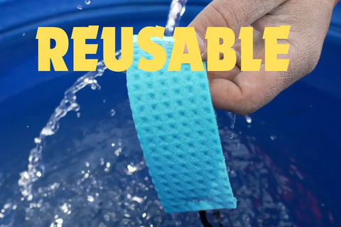 Big Time Absorbent Sweat Bands For Head That Keep You Chill And Dry Through Heavy Training Sessions Blue Cellulose Straps in hand