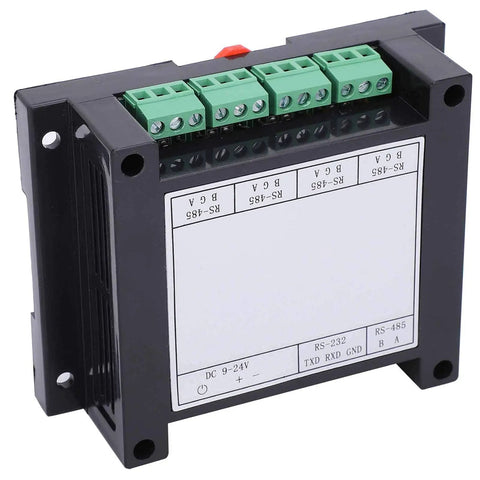 4 Channel RS485 Repeater With Photoelectric Isolation DC DC Isolated Power Supply Industrial Grade Signal Divider Hub Splitter side view