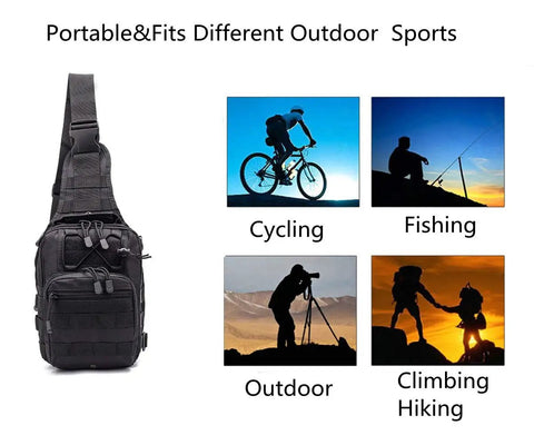 Go-To Tactical Sling Pack With Three Carry Styles Shoulder Bag, cycling, fishing, outdoor, hiking, versatile outdoor use